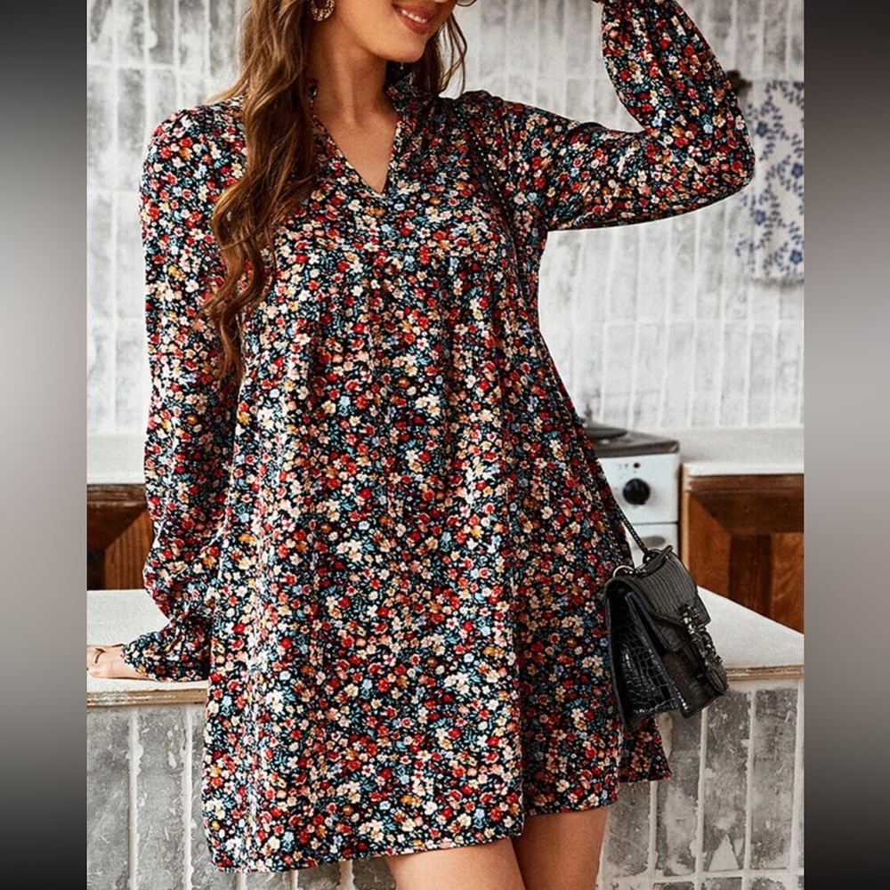 Floral Long Sleeve Dress